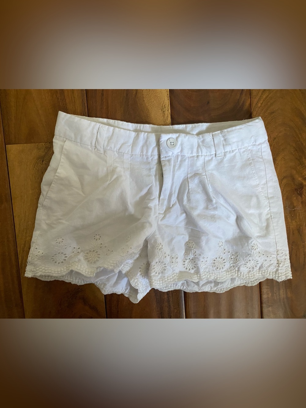 Gap Girl’s Eyelet Lace White Shorts Size 8